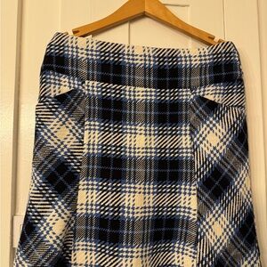 Mauve Plaid Blue and Black Women's Skirt